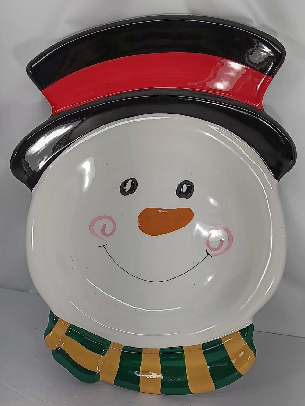 Snowman Platter Homw & Garden Stoneware Collection